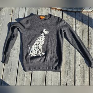 Joe Fresh Gray Sweater with Dalmatian Design